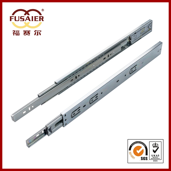 45mm Push to Open Furniture Accessories Ball Bearing Drawer Slide