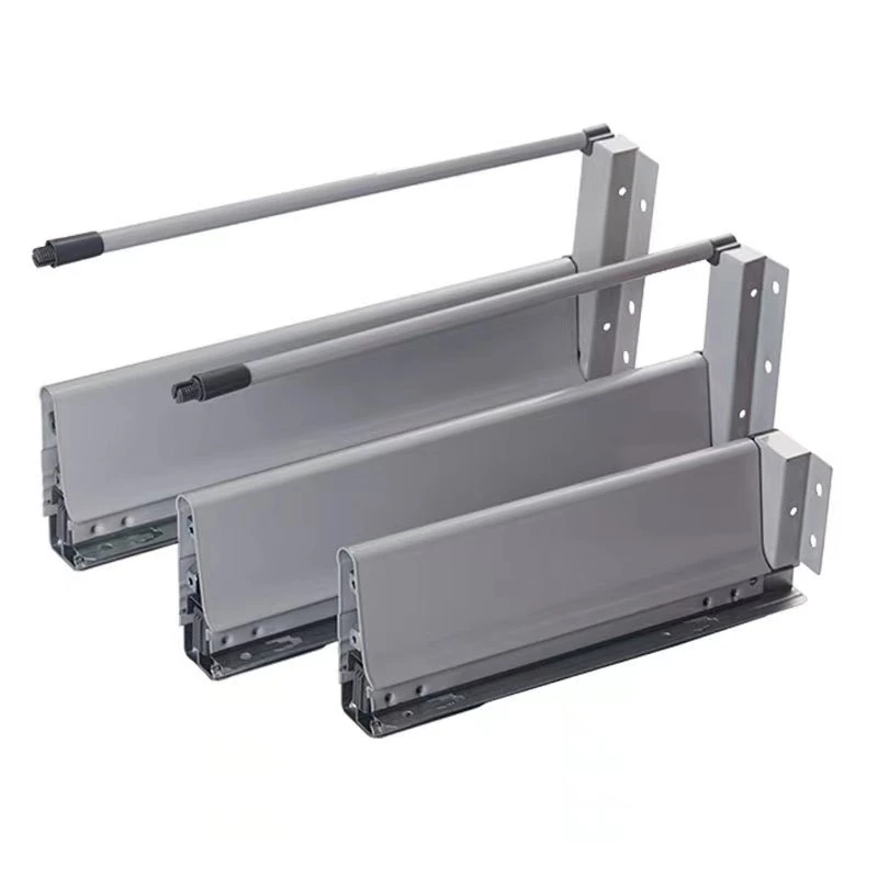 Double Wall Drawer Slides Soft Close Concealed System Metal Tandem Box Drawer Slides